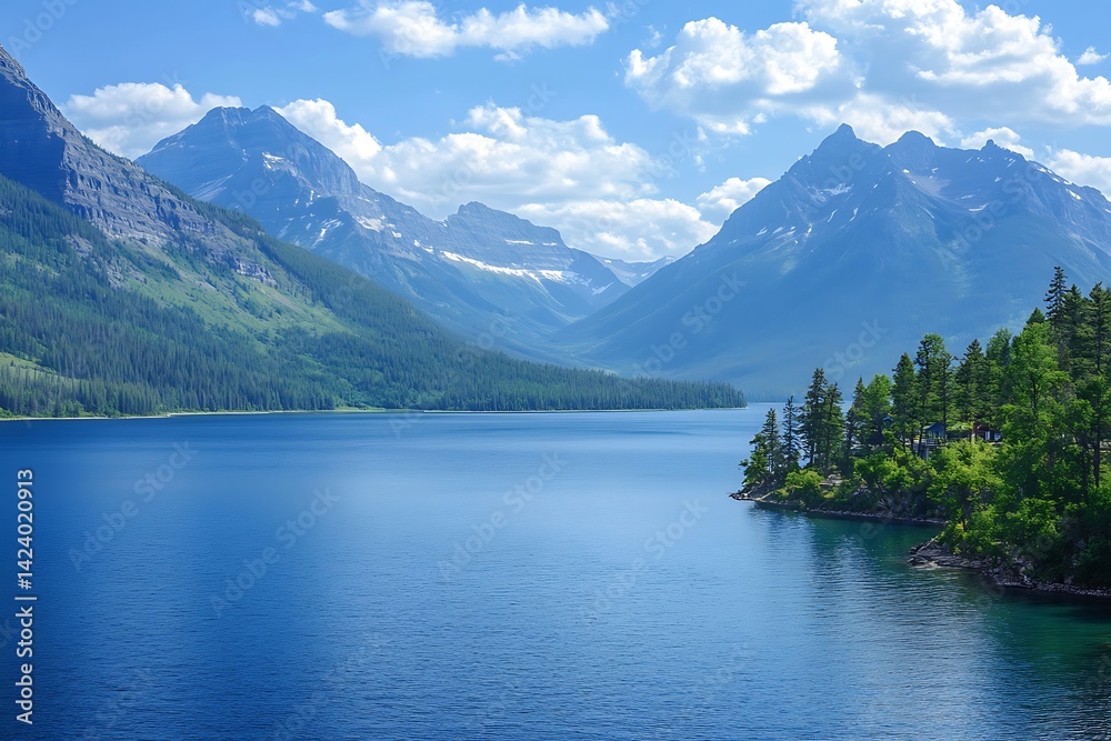 Fototapeta premium Serene mountain lake (2)