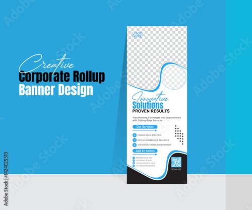 Creative Corporate Minimalist Business Roll Up Banner Design