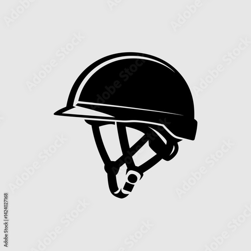 Equestrian Helmet Silhouette - Horse Riding Safety Gear Icon