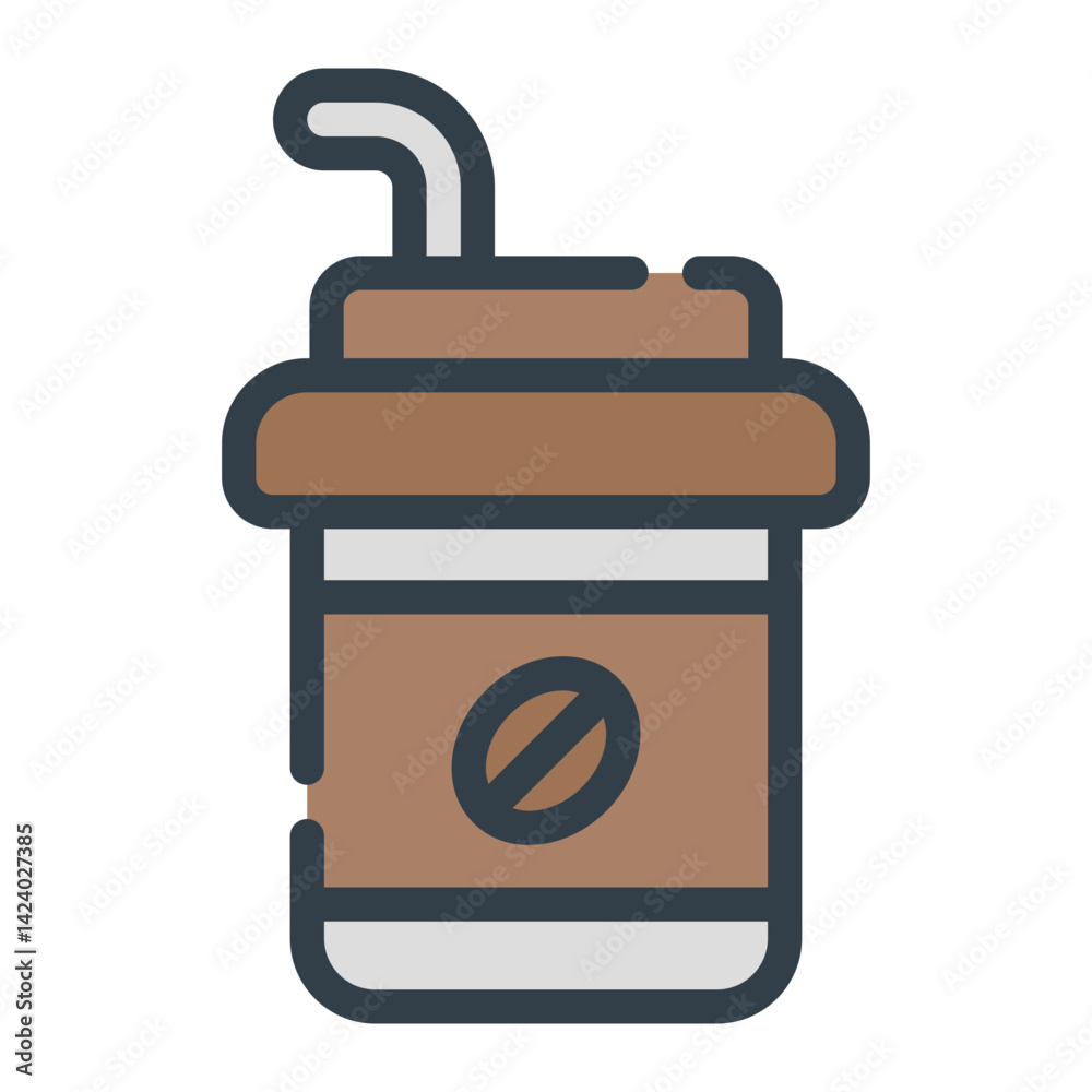 Coffee lineal flat
