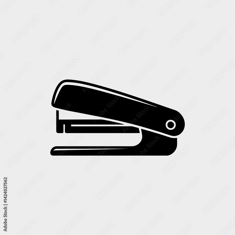 Minimalist Black Stapler Icon, Office Stationery Vector Illustration Minimalist Black Stapler Icon, Office Stationery Vector Illustration