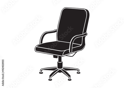 Office chair silhouette vector, Office chair Icon, Office chair Design
