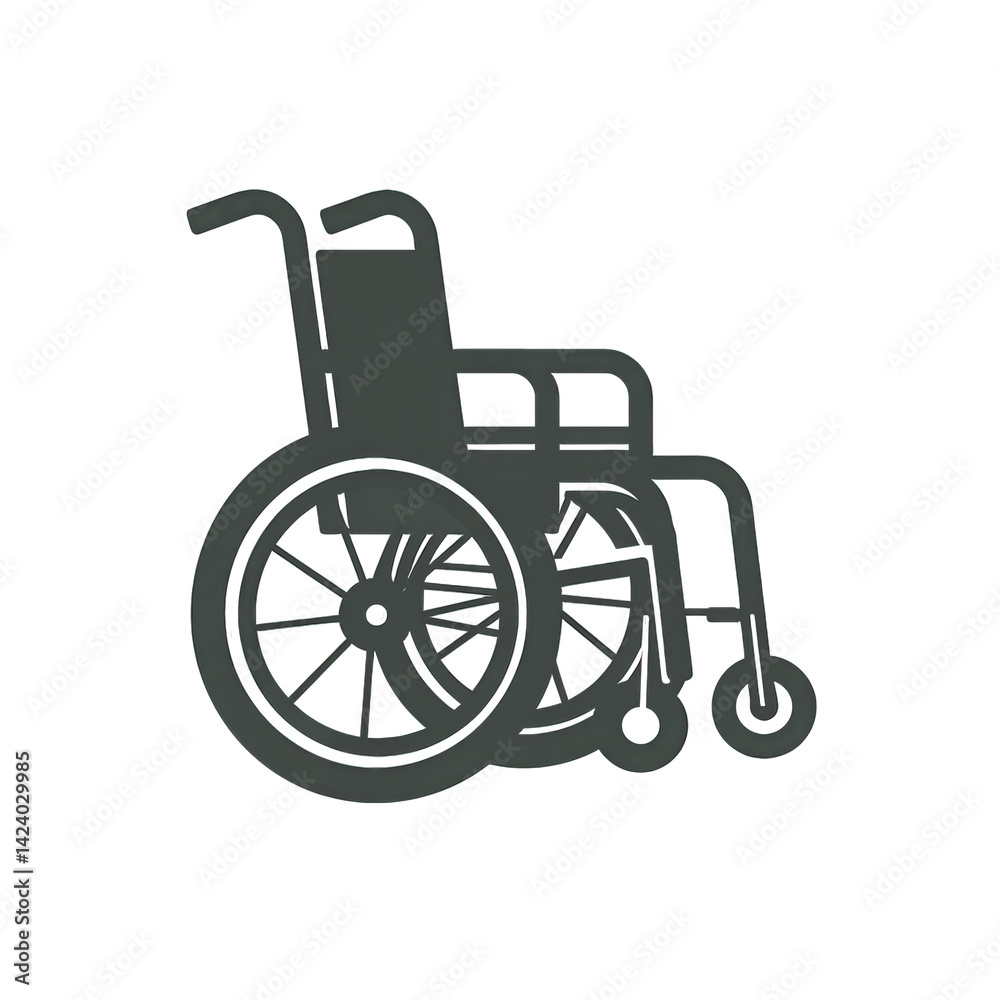 A simple, minimalistic illustration of a wheelchair, symbolizing accessibility and mobility, suitable for healthcare and support resources , isolated on white or transparent png A simple, minimalistic illustration of a wheelchair, symbolizing accessibility and mobility, suitable for healthcare and support resources , isolated on white or transparent png