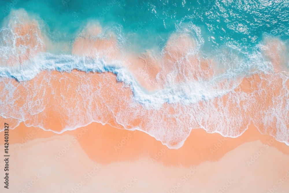Fototapeta premium Natural coastal sand texture for beach-inspired designs, ideal for summer getaway marketing or tropical lifestyle visuals