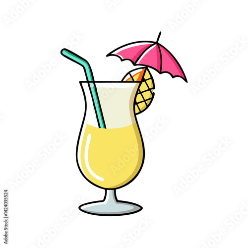pi a colada icon, pi a colada vector illustration-simple illustration of pi a colada, perfect for pi a colada logos and icons