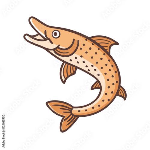 pike icon, pike vector illustration-simple illustration of pike, perfect for pike logos and icons
