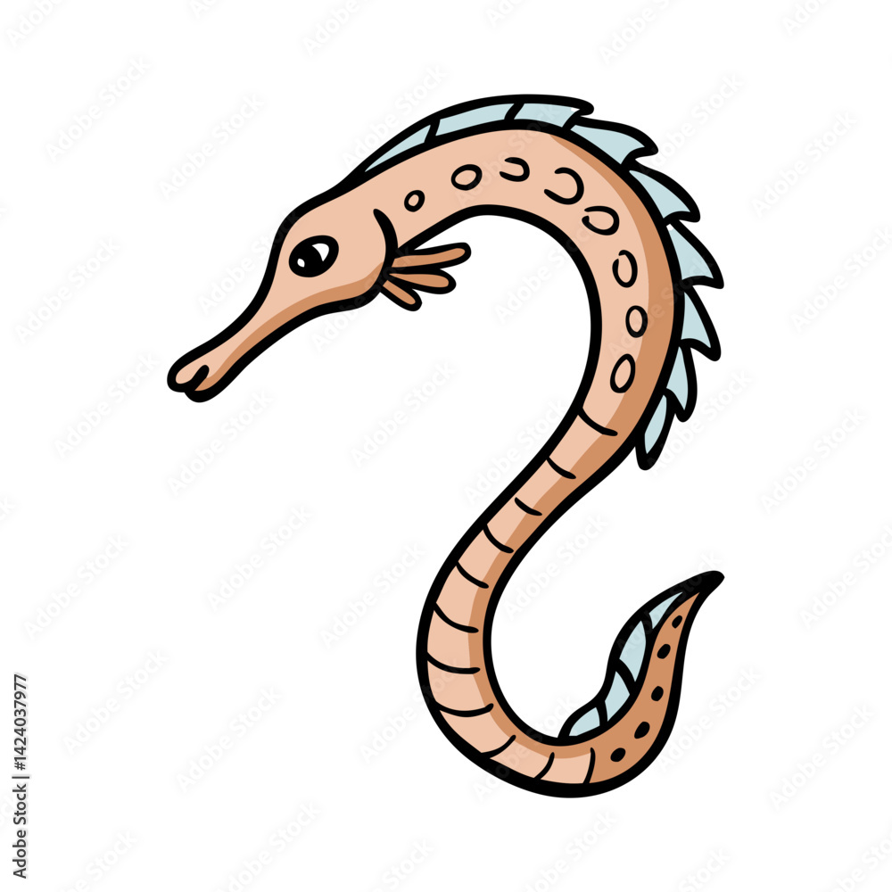 Fototapeta premium pipefish icon, pipefish vector illustration-simple illustration of pipefish, perfect for pipefish logos and icons