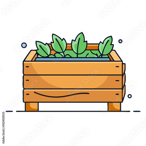 planter box icon, planter box vector illustration-simple illustration of planter box, perfect for planter box logos and icons