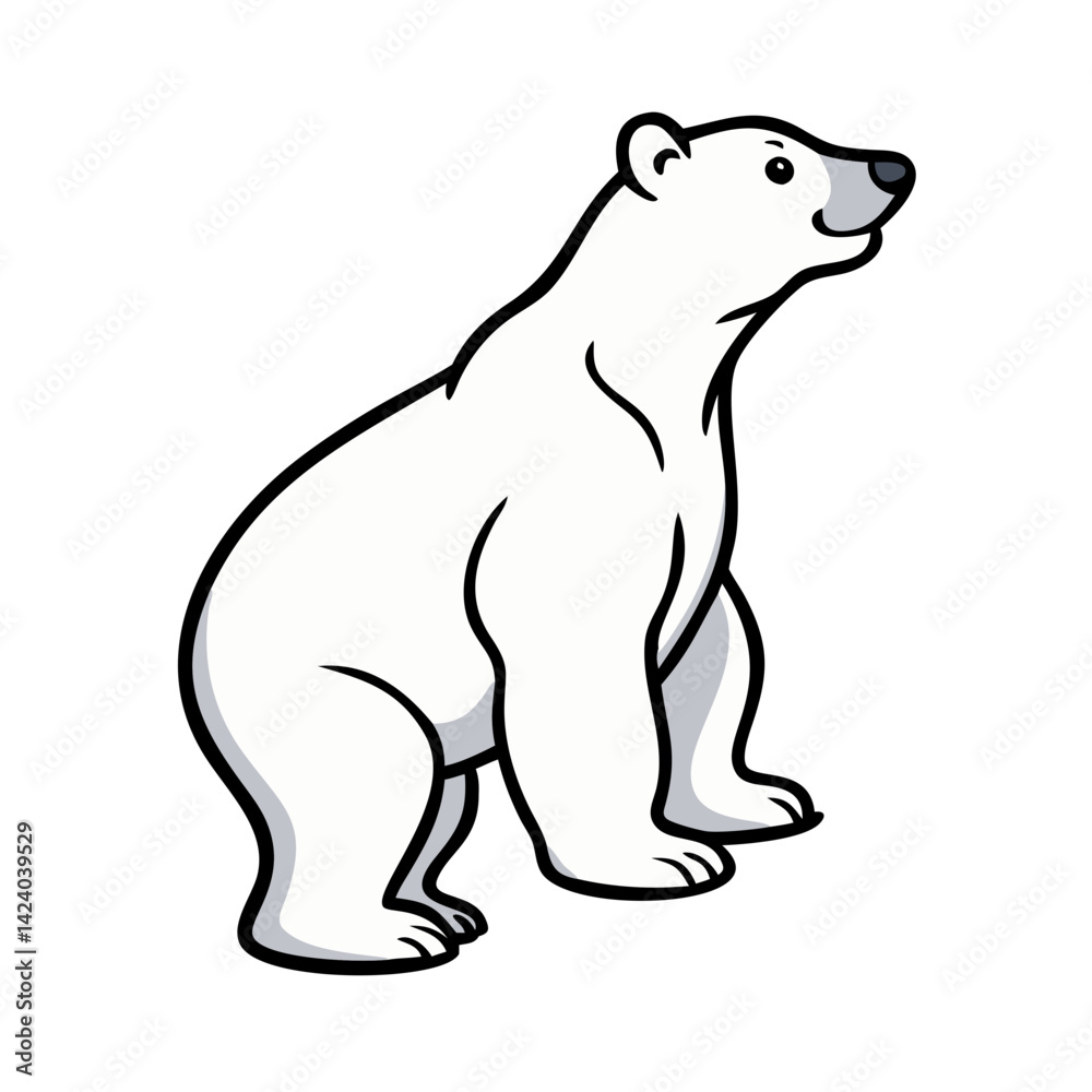 Fototapeta premium polar bear icon, polar bear vector illustration-simple illustration of polar bear, perfect for polar bear logos and icons