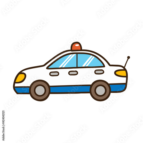 police car icon, police car vector illustration-simple illustration of police car, perfect for police car logos and icons
