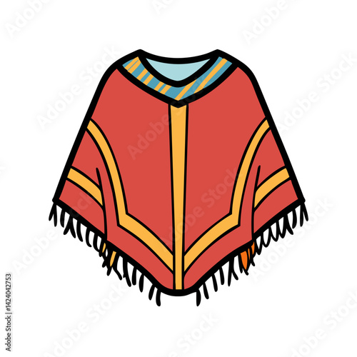 poncho icon, poncho vector illustration-simple illustration of poncho, perfect for poncho logos and icons