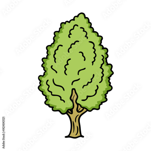 poplar tree icon, poplar tree vector illustration-simple illustration of poplar tree, perfect for poplar tree logos and icons
