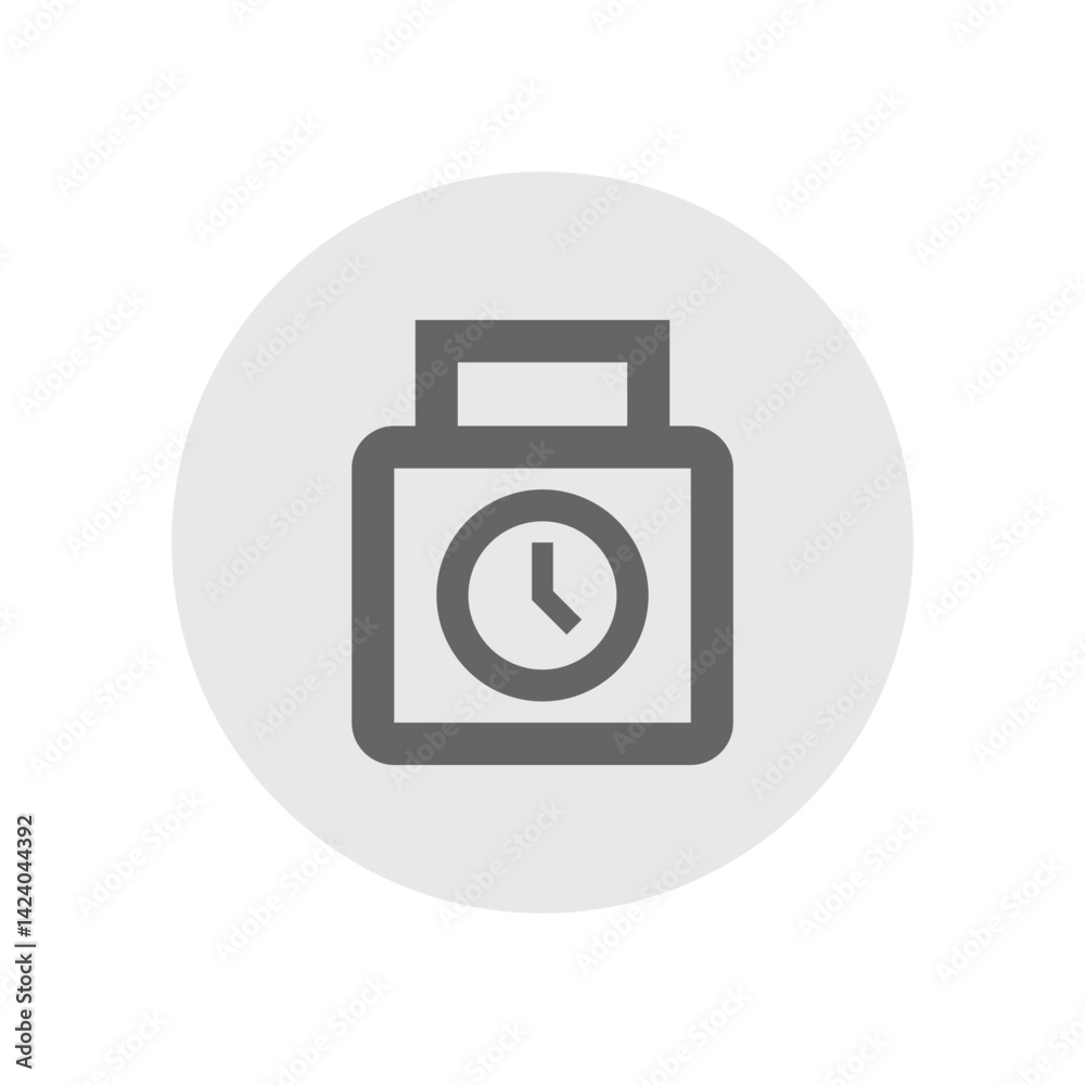 Punch Clock Outlined Punch Clock Outlined