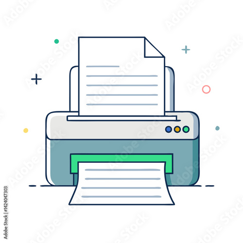 printer paper icon, printer paper vector illustration-simple illustration of printer paper, perfect for printer paper logos and icons