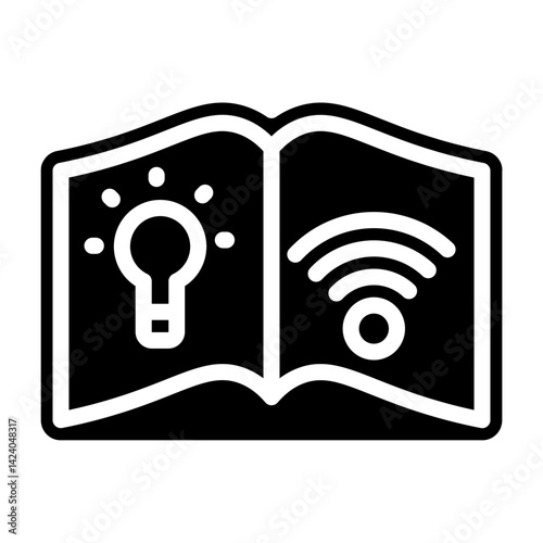 Online Tutoring Vector Glyph Icon Design