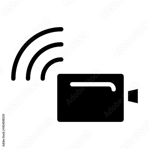 Live Streaming Vector Glyph Icon Design