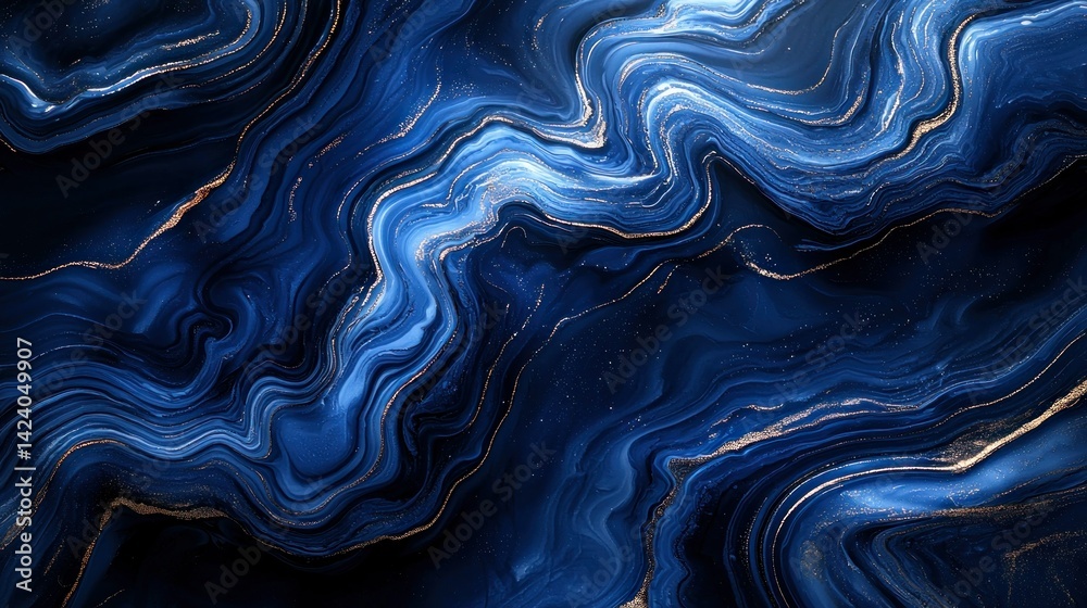 Obraz premium Abstract Blue Marble Design
