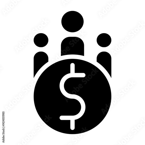Mutual Funds Vector Glyph Icon Design