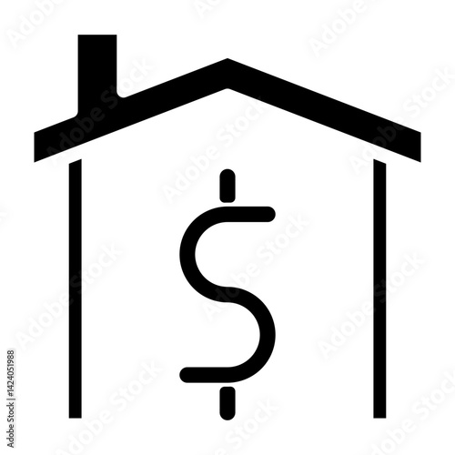 Real Estate Investment Vector Glyph Icon Design