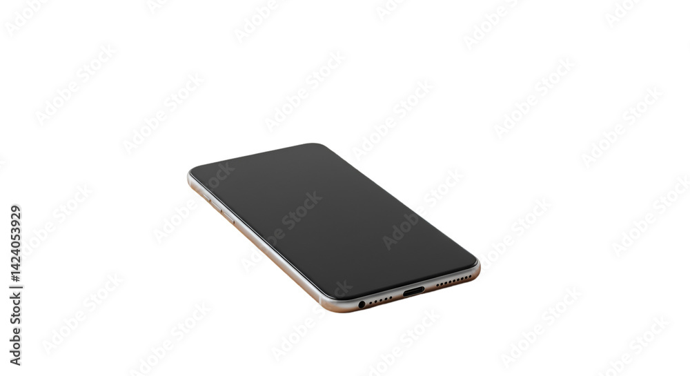 Sleek gold smartphone mockup Sleek gold smartphone mockup