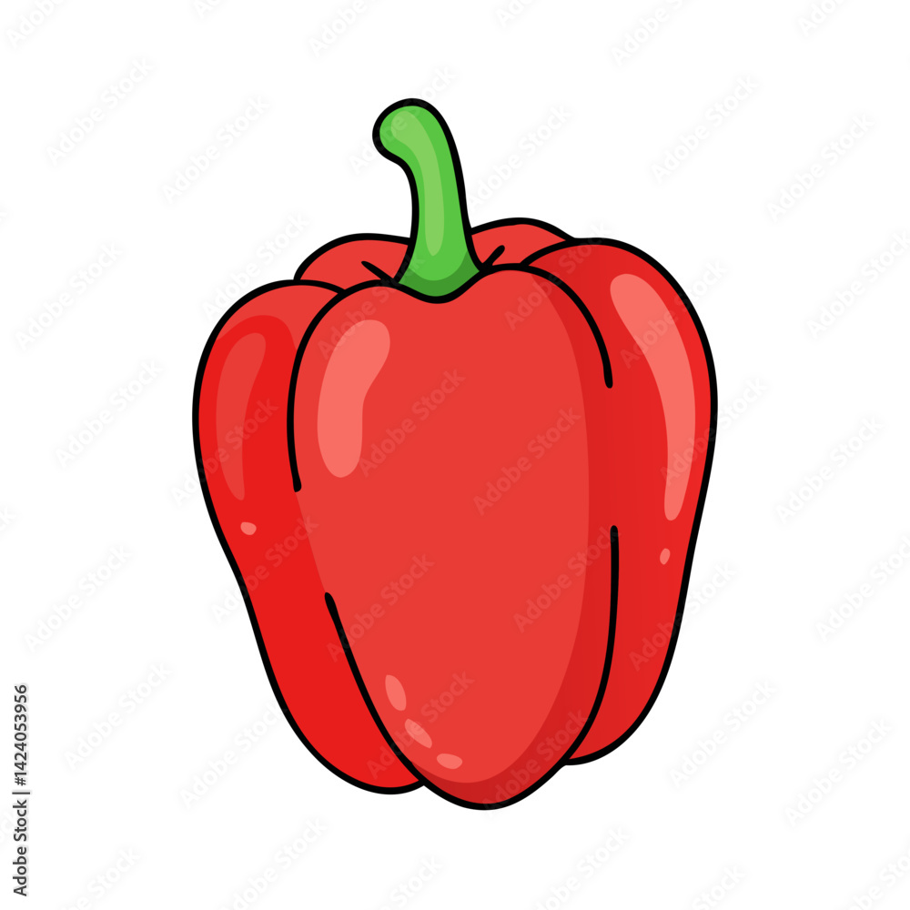 red bell pepper icon, red bell pepper vector illustration-simple illustration of red bell pepper, perfect for red bell pepper logos and icons red bell pepper icon, red bell pepper vector illustration-simple illustration of red bell pepper, perfect for red bell pepper logos and icons
