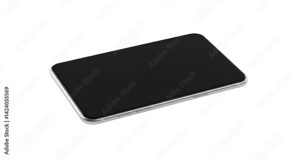 Sleek smartphone black screen minimalist design Sleek smartphone black screen minimalist design