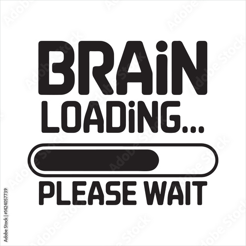 Brain loading… please wait svg design