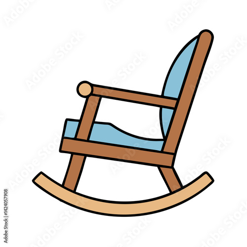 rocking chair icon, rocking chair vector illustration-simple illustration of rocking chair, perfect for rocking chair logos and icons