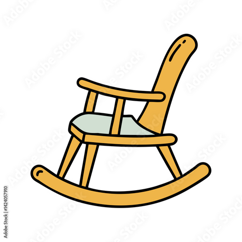 rocking chair icon, rocking chair vector illustration-simple illustration of rocking chair, perfect for rocking chair logos and icons