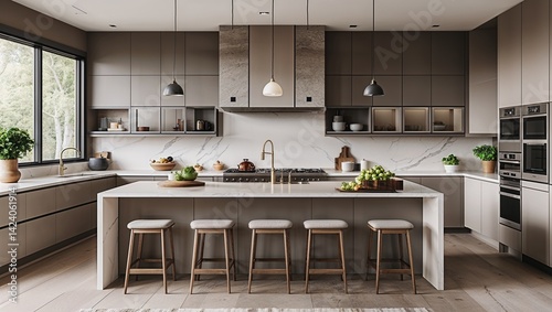 This kitchen embraces sophistication with simple refined design