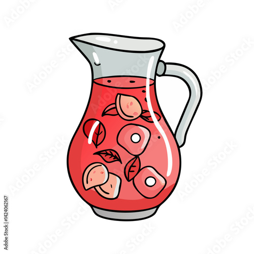 sangria pitcher icon, sangria pitcher vector illustration-simple illustration of sangria pitcher, perfect for sangria pitcher logos and icons
