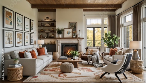This living room is designed for family moments and cozy evenings