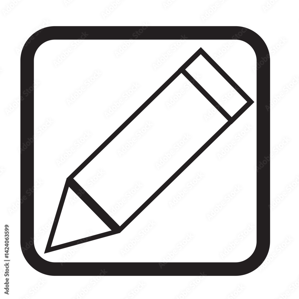 Edit icon vector isolated on white background. Pencil icon. sign up Icon vector. edit text