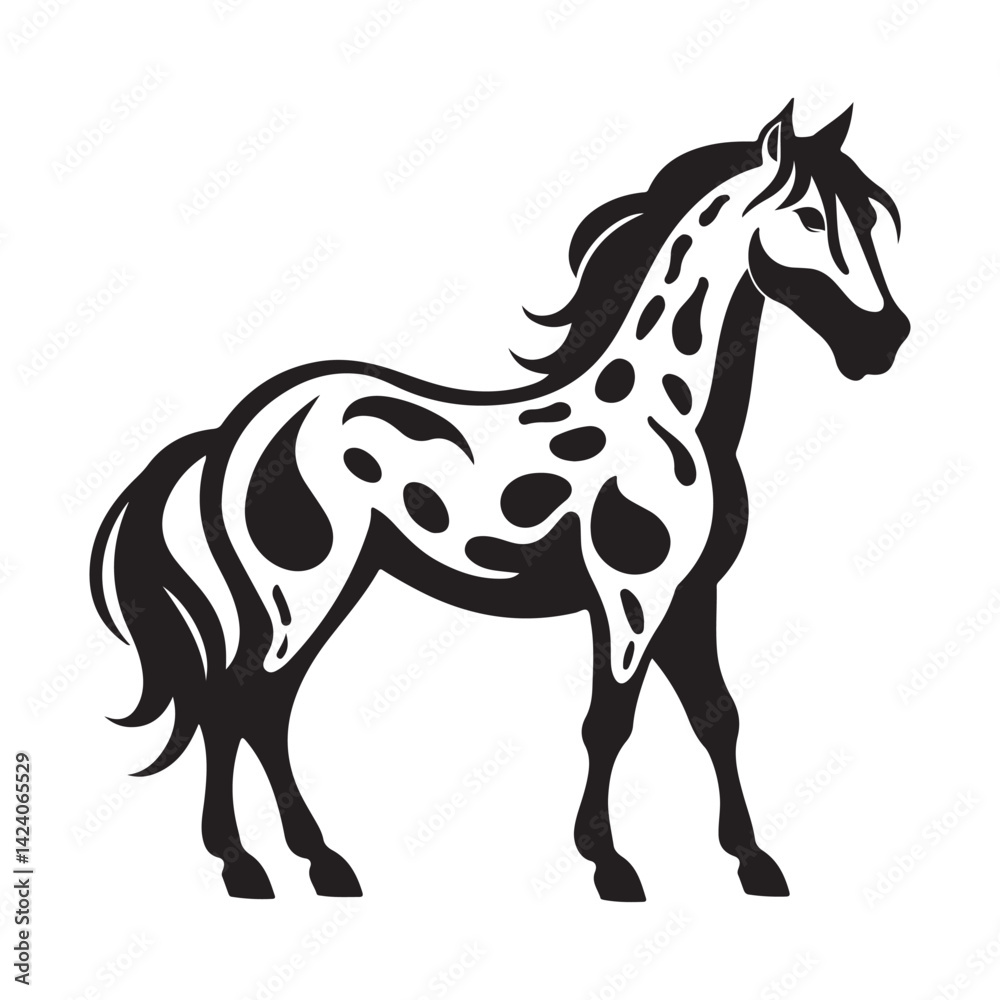 Fototapeta premium Unicorn silhouette black silhouette