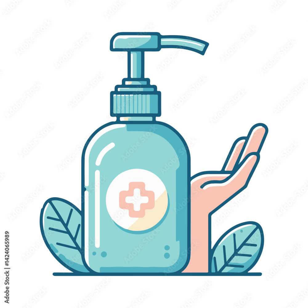 Fototapeta premium hansanitaiser illustration design