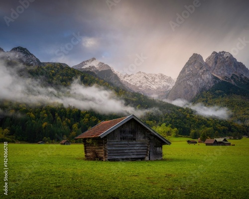 Germany Bavarian Mountain view
