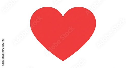 Free Download Heart Shape Icon Red Color on White Background Symbol of Love and Romance - GFXLoad
