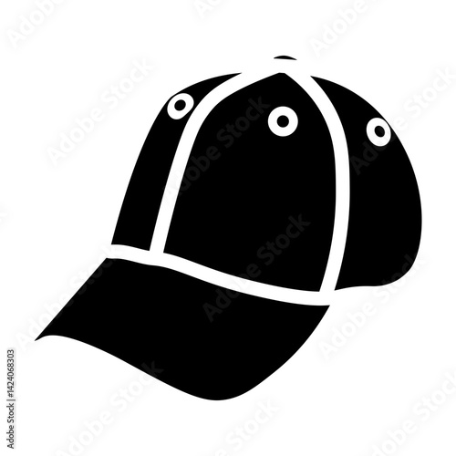 Sports Cap Vector Glyph Icon Design