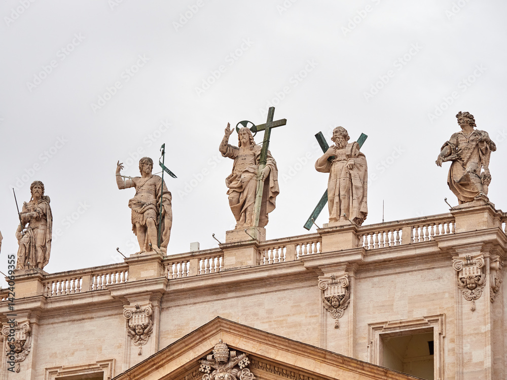 Fototapeta premium Vatican City. Vatican City, a city-state located within Rome, Italy, is the headquarters of the Roman Catholic Church. It is the home of the Pope and a treasure trove of iconic architecture and art.