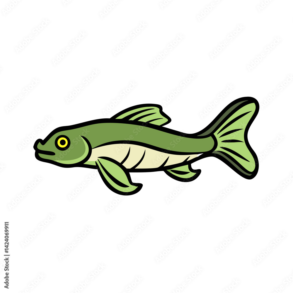 Naklejka premium siamese algae eater fish icon, siamese algae eater fish vector illustration-simple illustration of siamese algae eater fish, perfect for siamese algae eater fish logos and icons