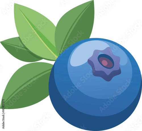 A vibrant vector art illustration showcasing delicious bilberries with rich colors and realistic details, perfect for food, nature, or botanical themes.