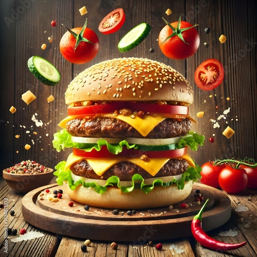 Wallpaper Mural burger with cheese Torontodigital.ca