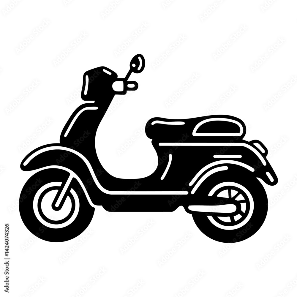 Fototapeta premium Scooter vector icon