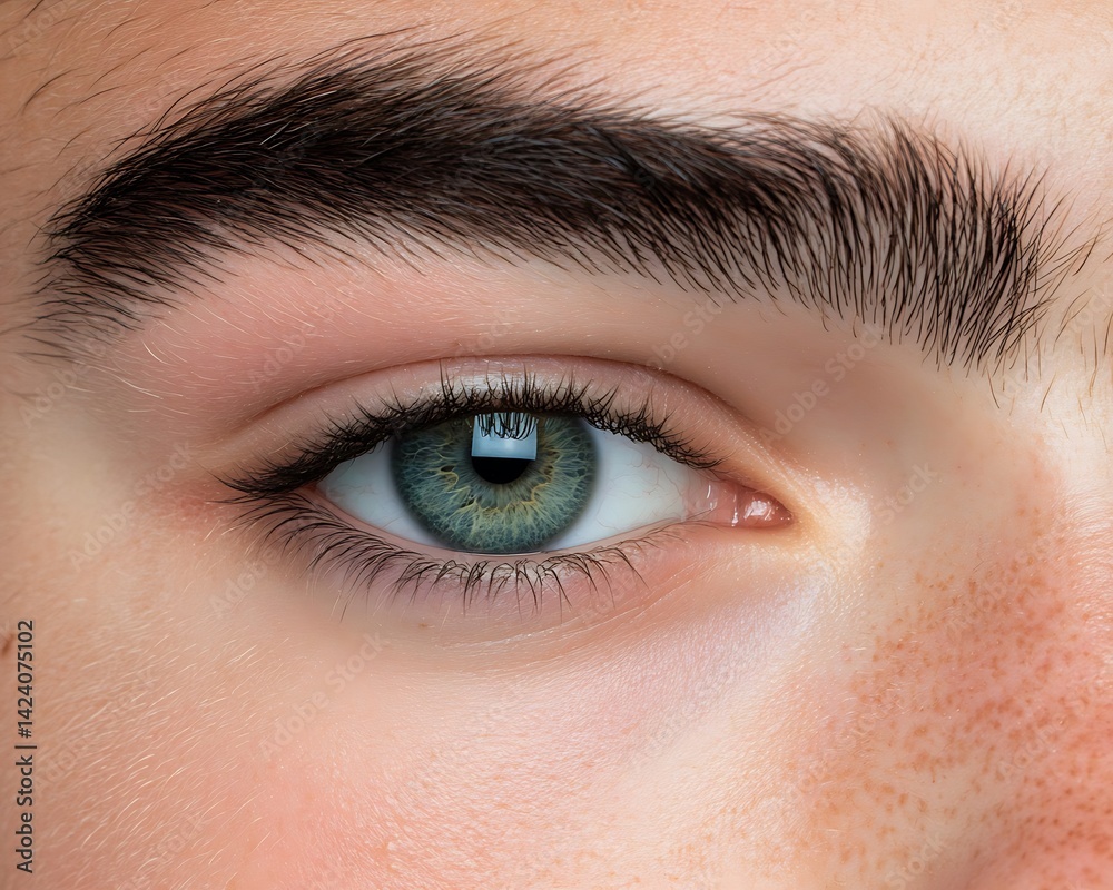 Obraz premium Close-up Male Eye, Soft Lighting