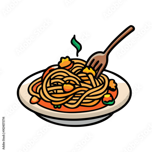 spaghetti icon, spaghetti vector illustration-simple illustration of spaghetti, perfect for spaghetti logos and icons