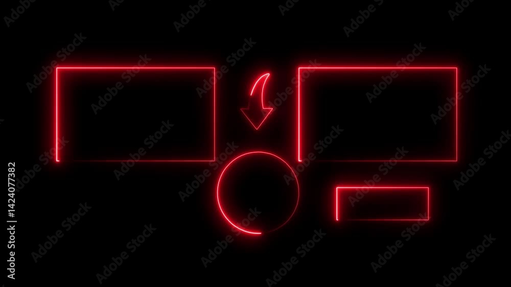 neon end screen. Subscribe button and outro for gaming and video channels Youtube End screen Outro Card subscribe to my channel