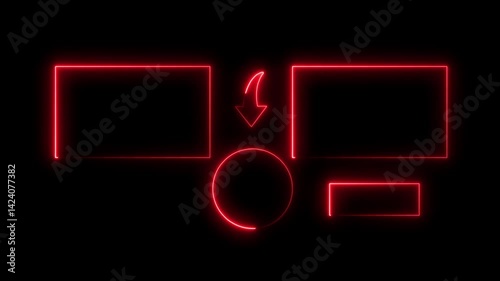 neon end screen. Subscribe button and outro for gaming and video channels Youtube End screen Outro Card subscribe to my channel