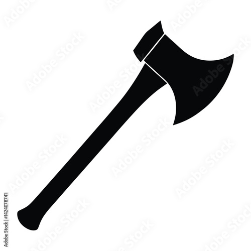 ax silhouette vector icon