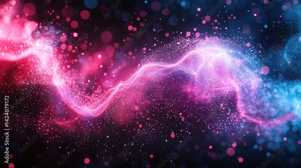 Fototapeta premium Abstract vibrant swirling nebula