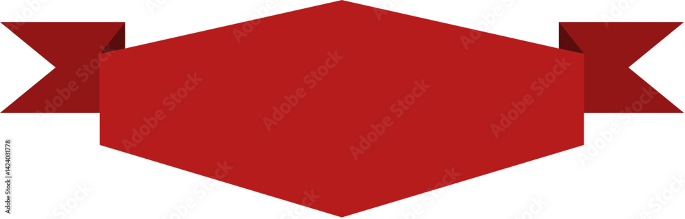 Vector of solid red ribbon banner for label, award, promotion, or festive design. Bold, flat style perfect for marketing and celebration themes. Vector of solid red ribbon banner for label, award, promotion, or festive design. Bold, flat style perfect for marketing and celebration themes.